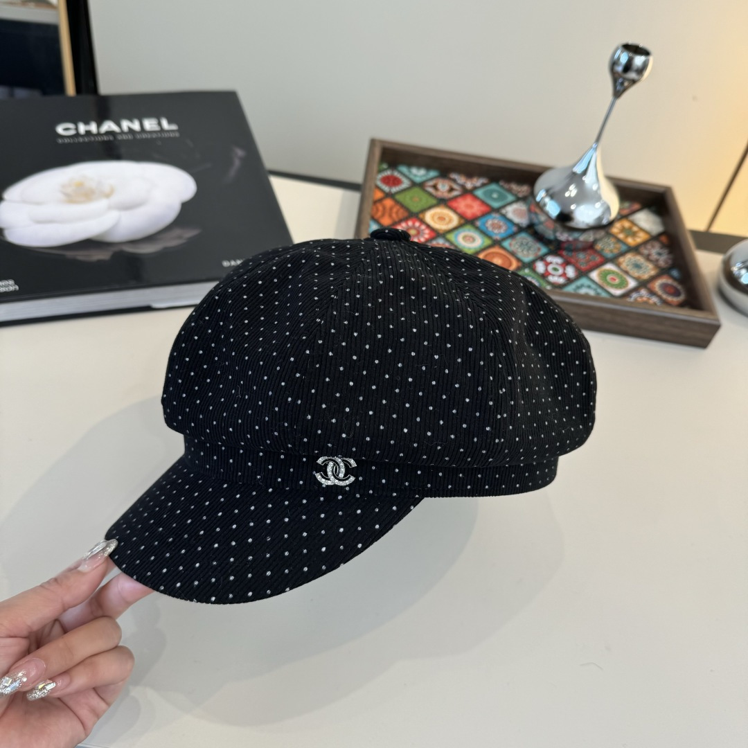 💕Chanel香奈儿新款鸭舌军帽，高级定制，头围57cm