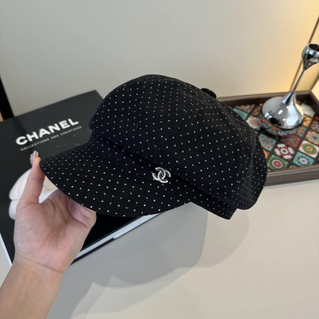 💕Chanel香奈儿新款鸭舌军帽，高级定制，头围57cm