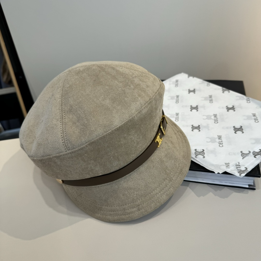 💕Celine赛琳新款鸭舌帽军帽，头围57cm