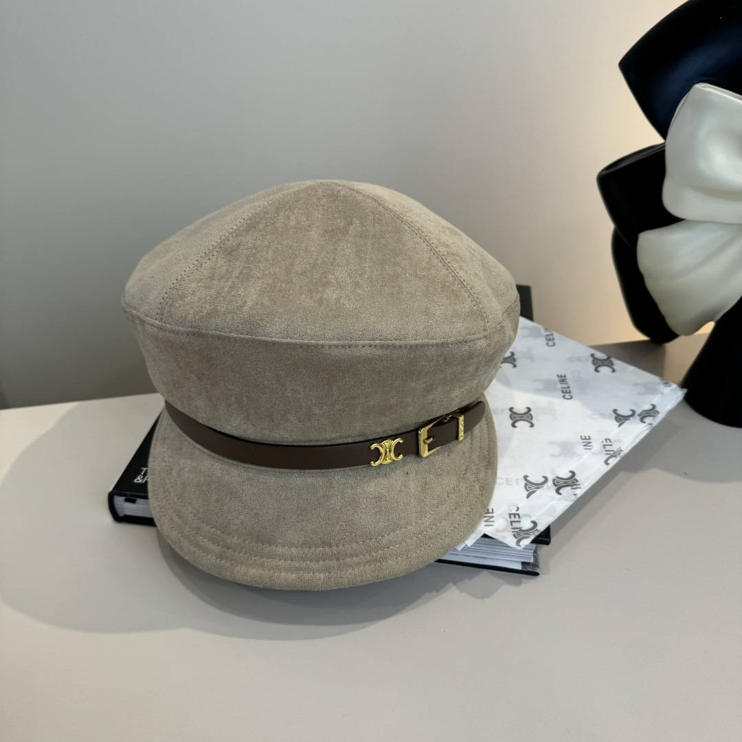 💕Celine赛琳新款鸭舌帽军帽，头围57cm