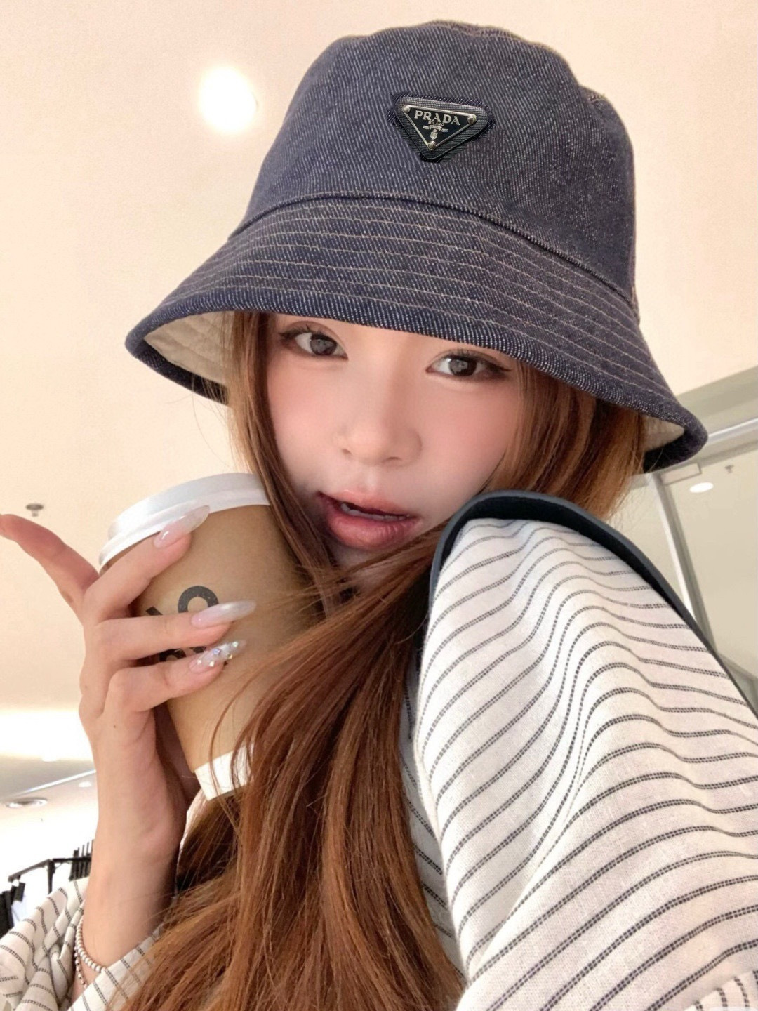 💕普拉达高端定制渔夫帽，头围57cm