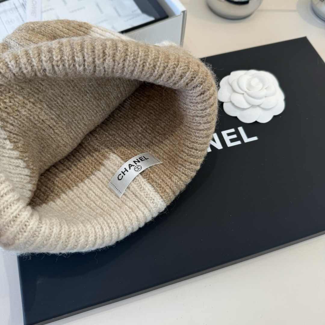 💕Chanel香奈儿新款羊毛帽 男女通用毛线帽，秋冬冷帽