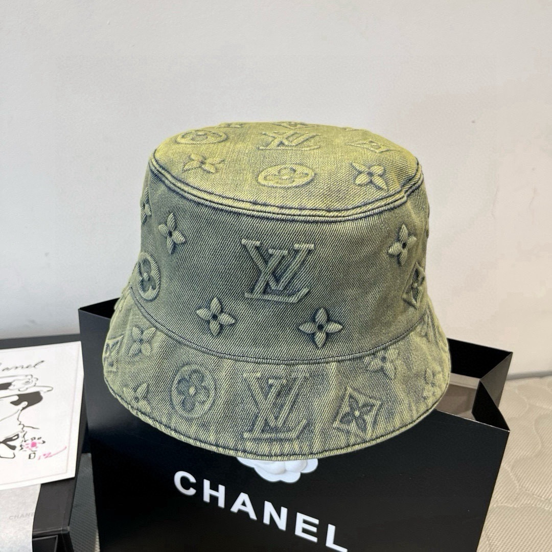 💕LV路易威登新款牛仔渔夫帽，头围57cm 男女通用