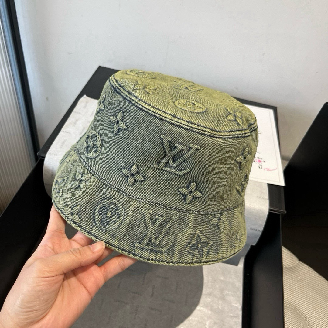💕LV路易威登新款牛仔渔夫帽，头围57cm 男女通用