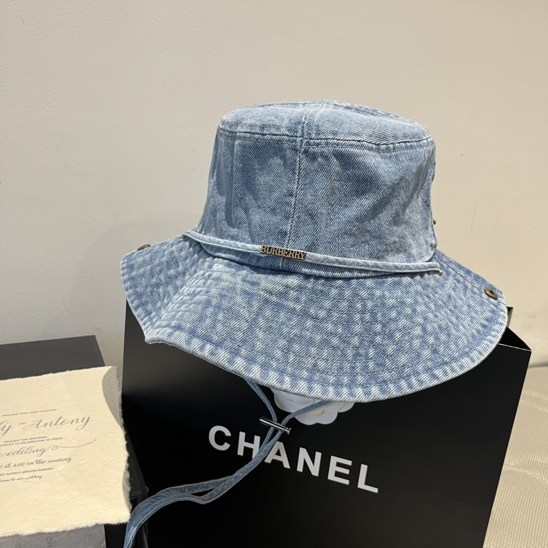 💕burberry巴宝莉新款牛仔渔夫帽，头围57cm