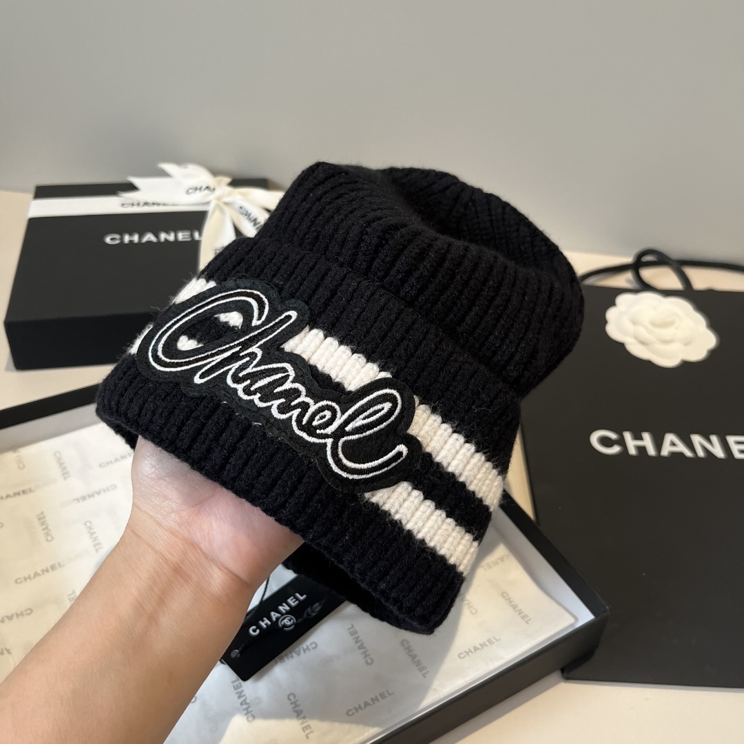 💕Chanel香奈儿针织毛线帽