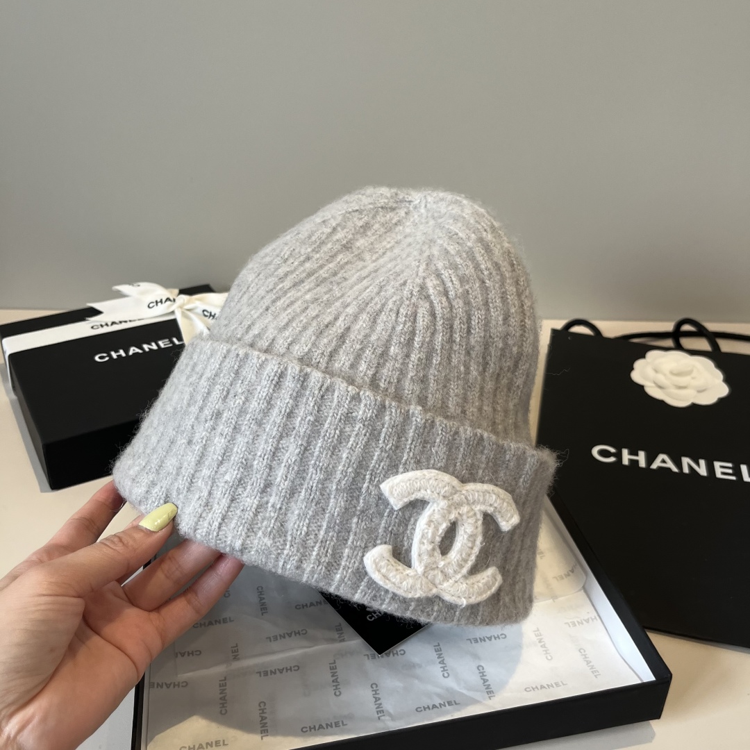 💕Chanel香奈儿针织毛线帽