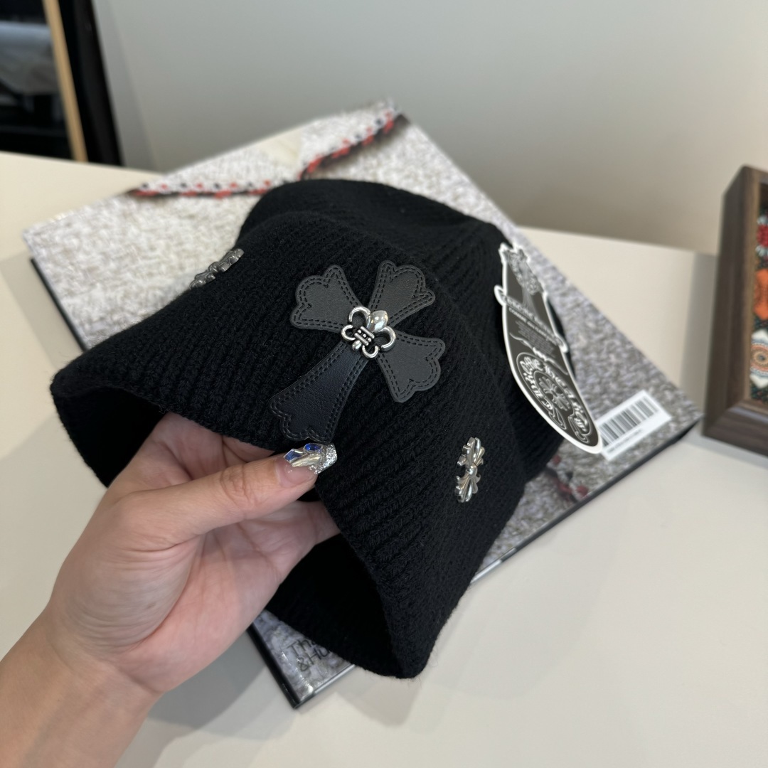 💕克罗心新款针织毛线帽