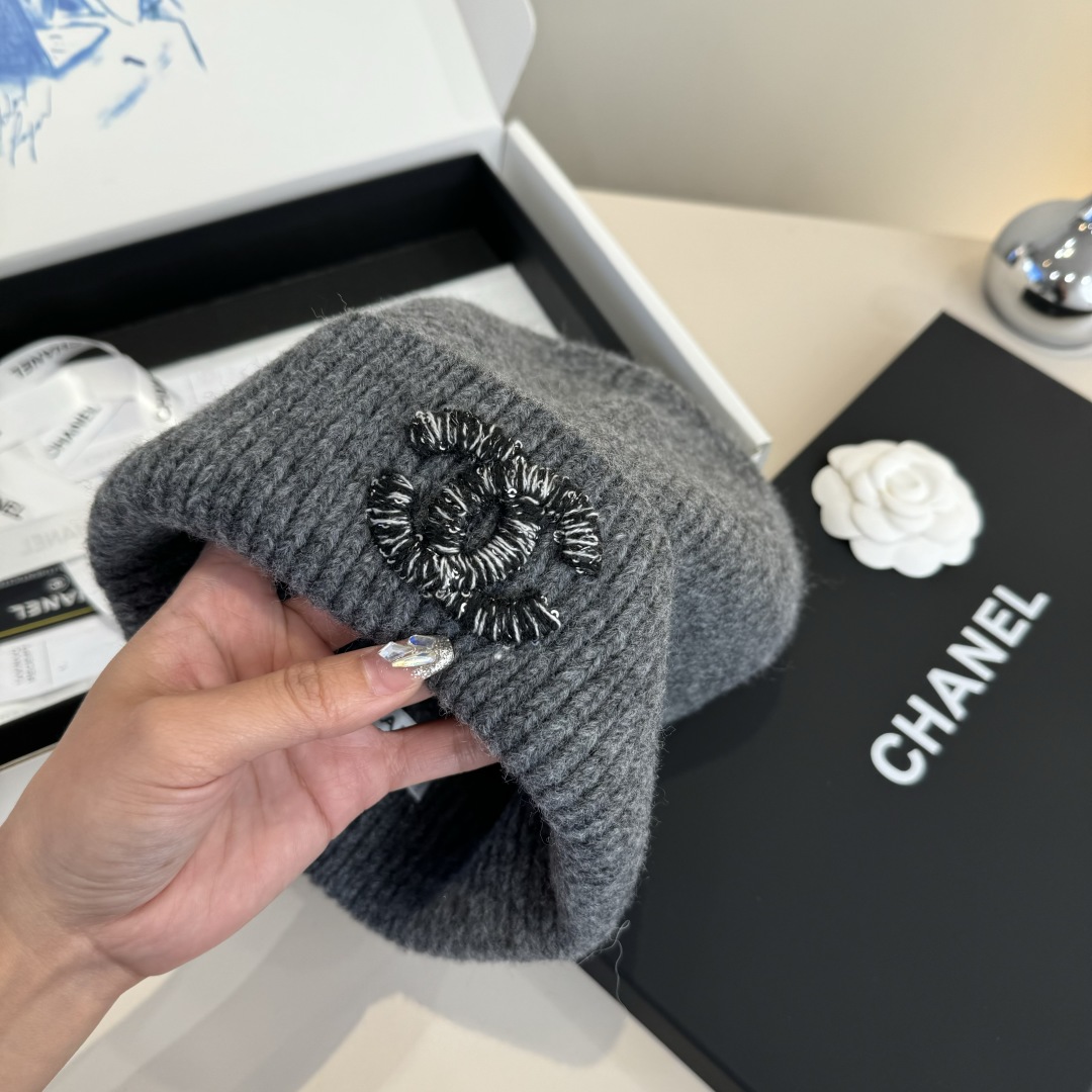 💕Chanel香奈儿针织毛线帽