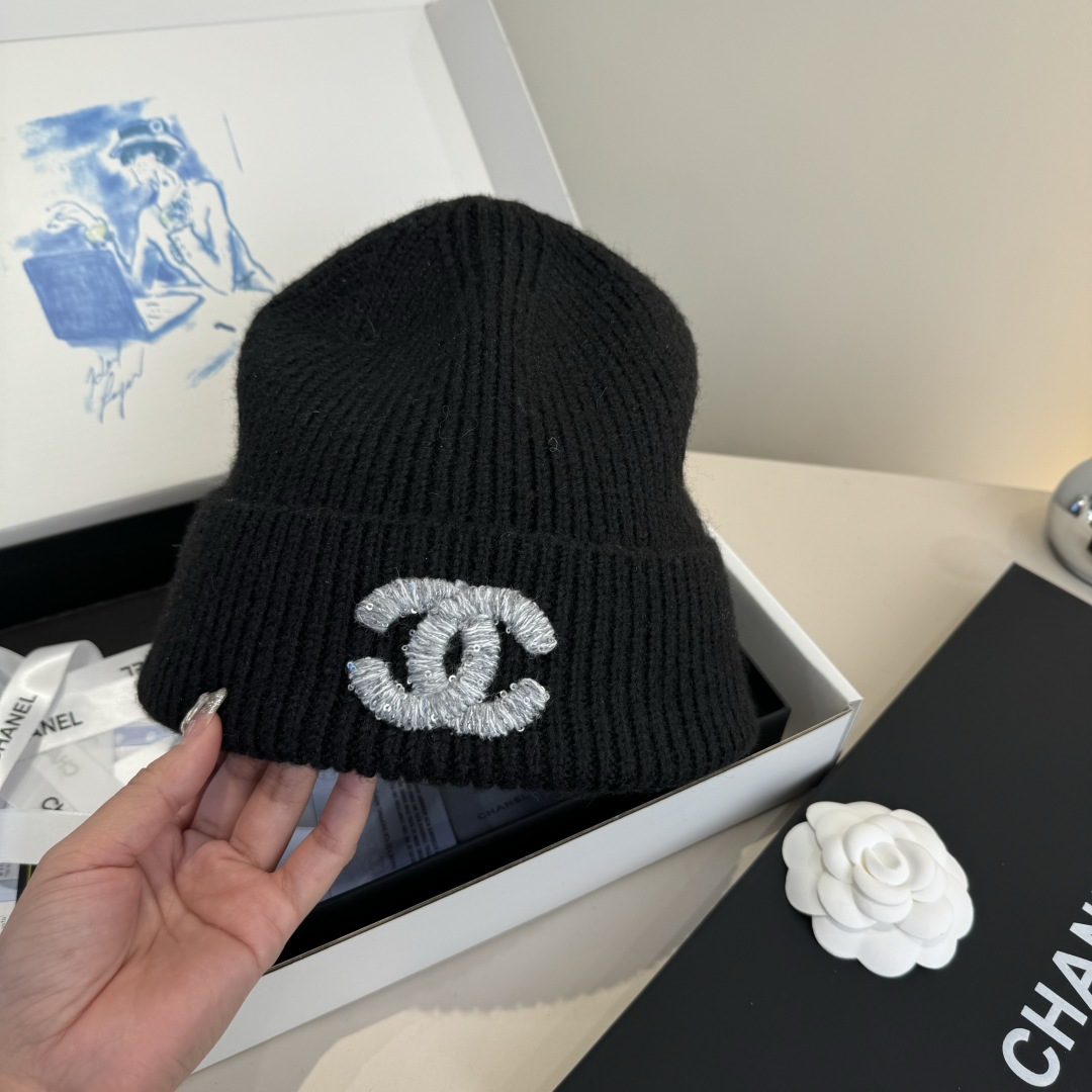 💕Chanel香奈儿针织毛线帽
