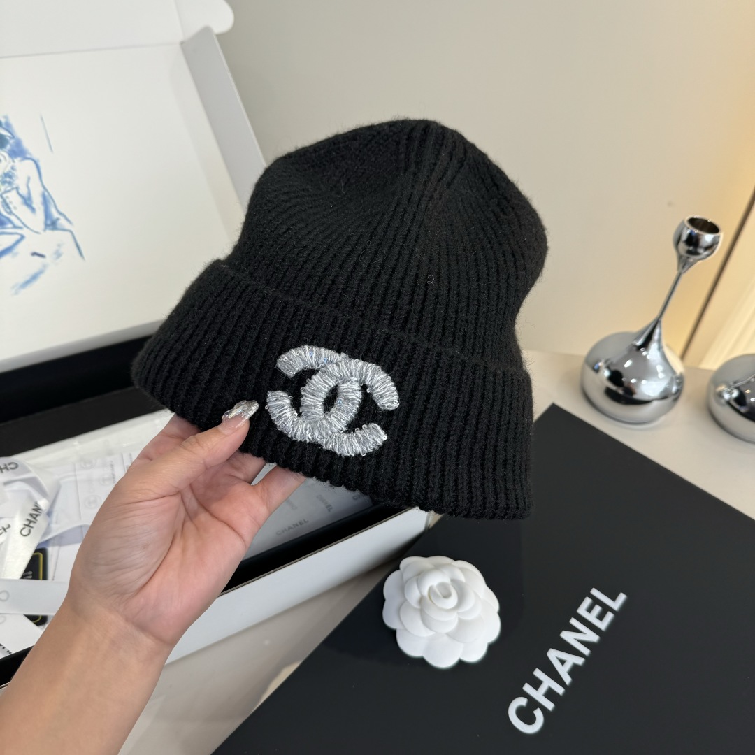 💕Chanel香奈儿针织毛线帽
