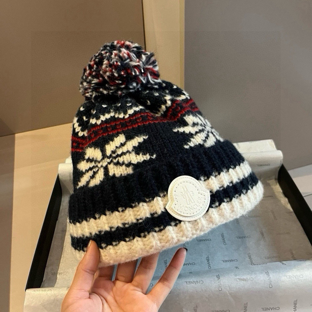 💕蒙口新款针织毛线帽，内里加绒