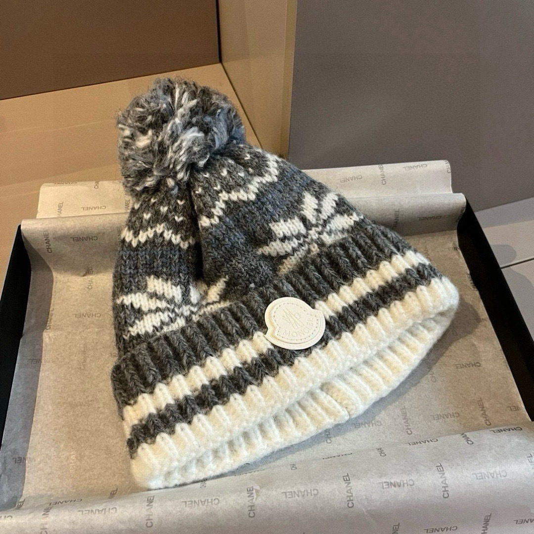 💕蒙口新款针织毛线帽，内里加绒