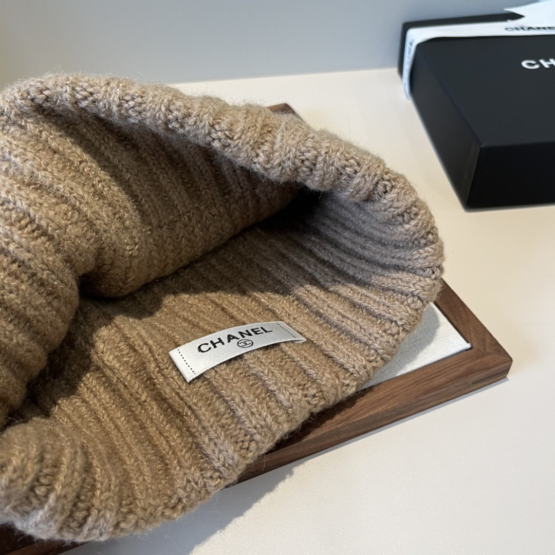 💕Chanel香奈儿针织毛线帽，专柜新款