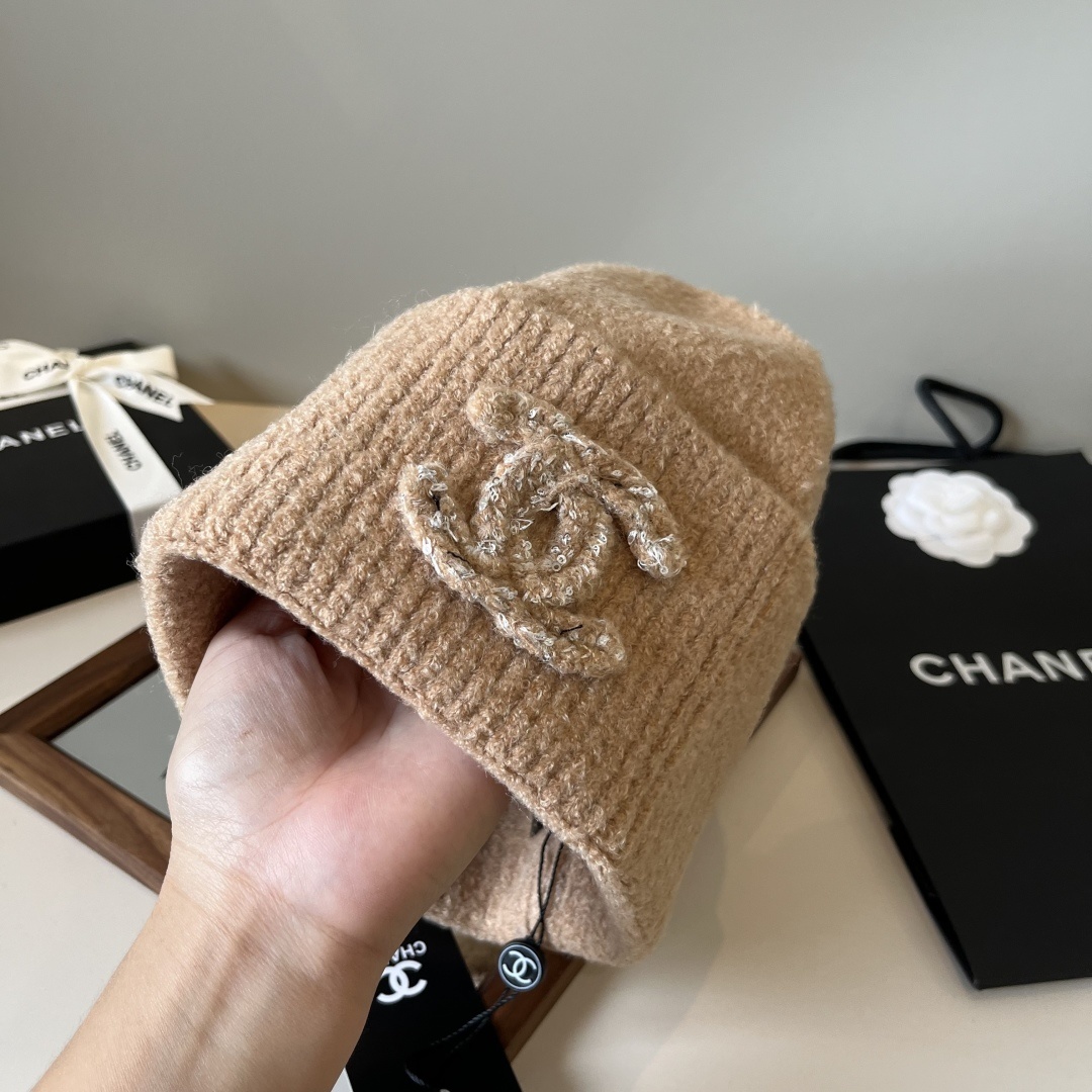 💕Chanel香奈儿针织毛线帽