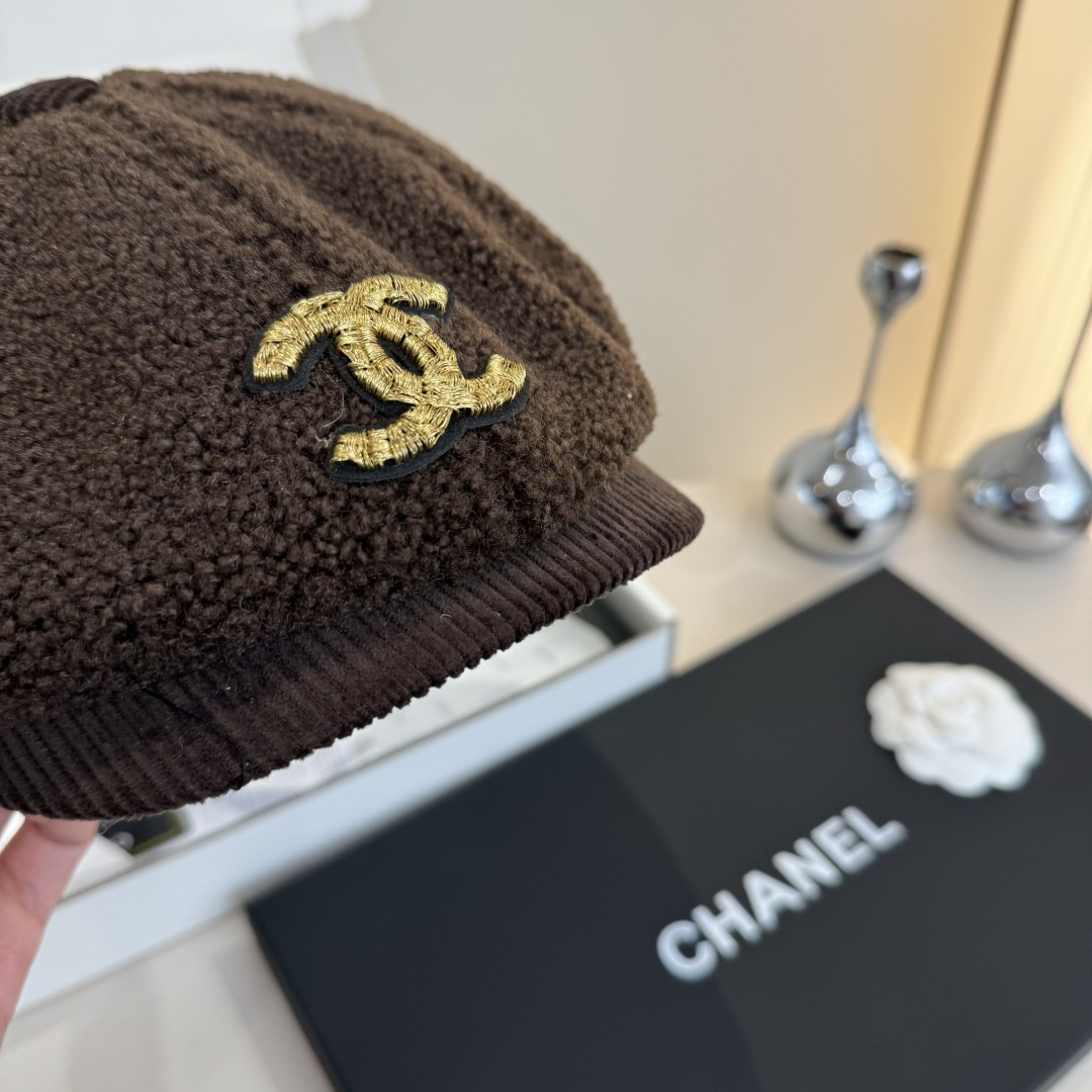 💕Chanel香奈儿羊毛鸭舌前进帽，男女通用，