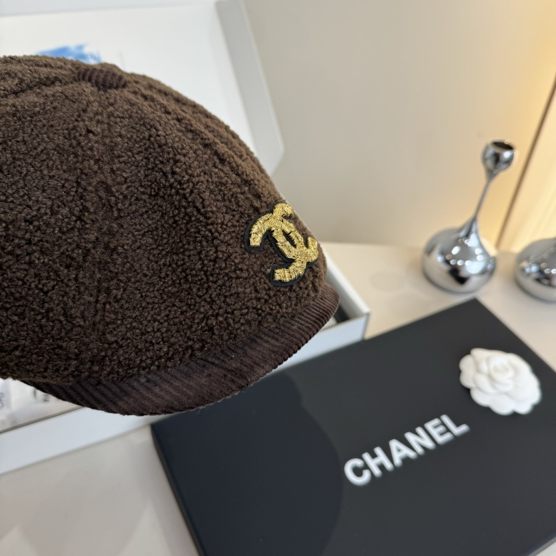 💕Chanel香奈儿羊毛鸭舌前进帽，男女通用，