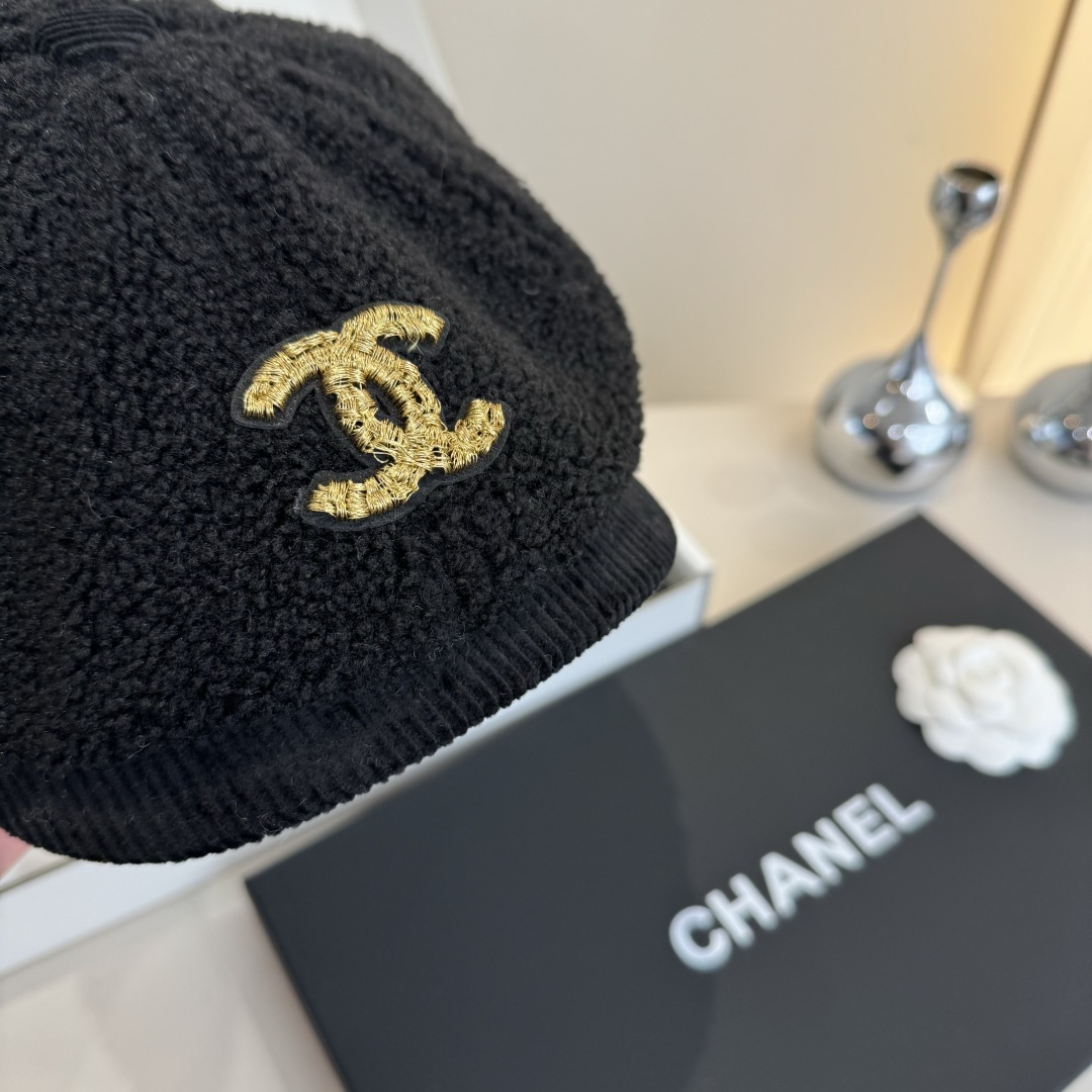 💕Chanel香奈儿羊毛鸭舌前进帽，男女通用，