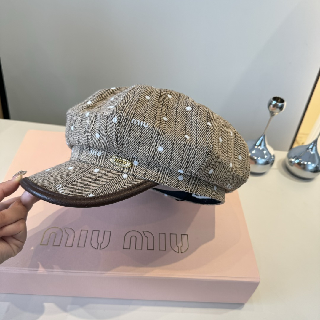 💕miumiu缪缪新款鸭舌画家帽，头围57cm