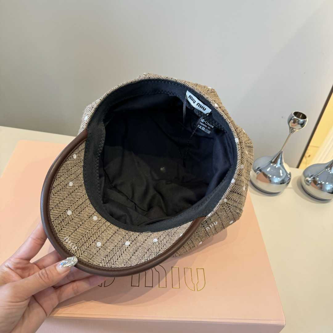 💕miumiu缪缪新款鸭舌画家帽，头围57cm