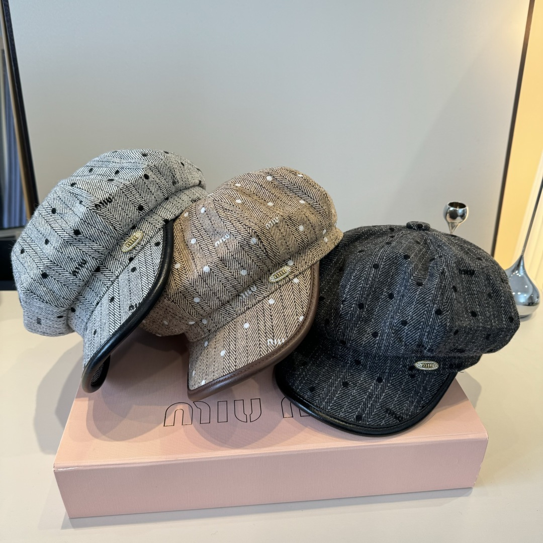 💕miumiu缪缪新款鸭舌画家帽，头围57cm