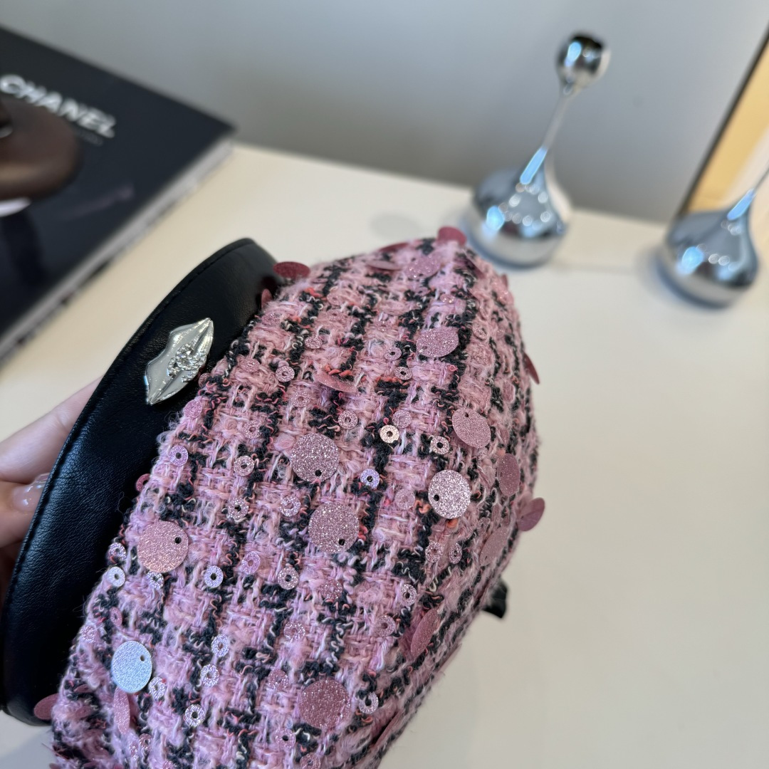 💕Chanel香奈儿贝雷帽，闪片贝雷帽，春秋新款，头围57cm