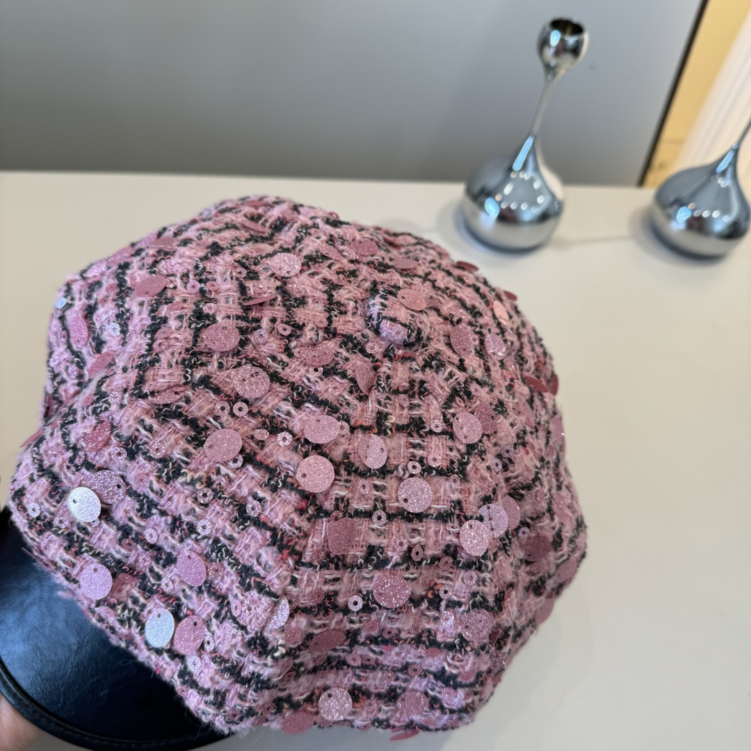 💕Chanel香奈儿新款鸭舌帽贝，闪片鸭舌帽，春秋新款，头围57cm