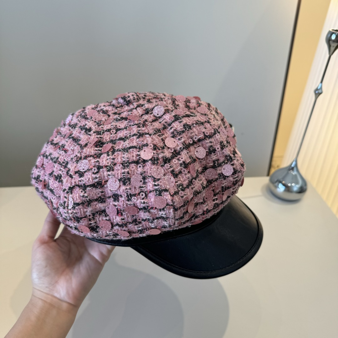 💕Chanel香奈儿新款鸭舌帽贝，闪片鸭舌帽，春秋新款，头围57cm