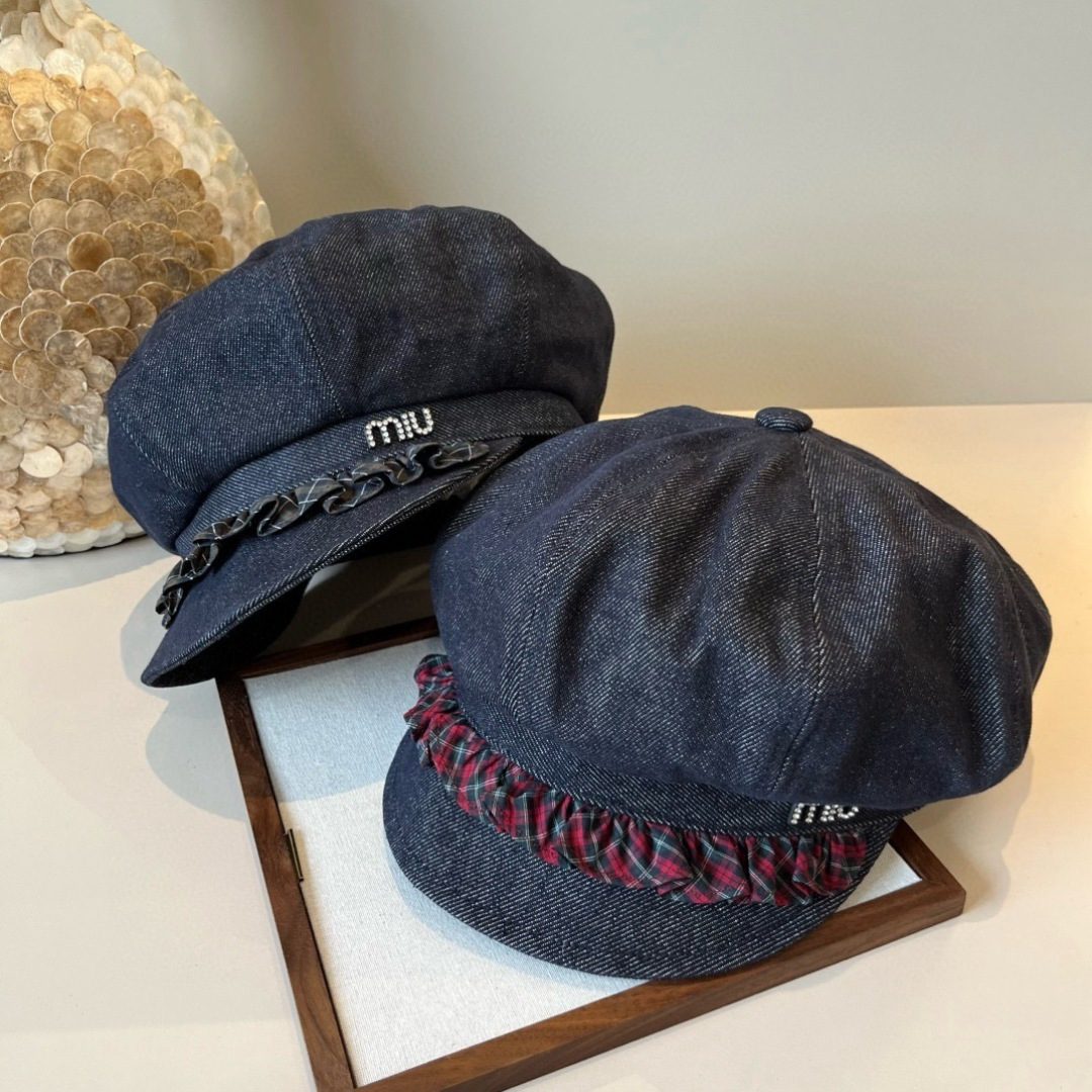 💕miumiu缪缪新款鸭舌军帽，高级定制，头围57cm