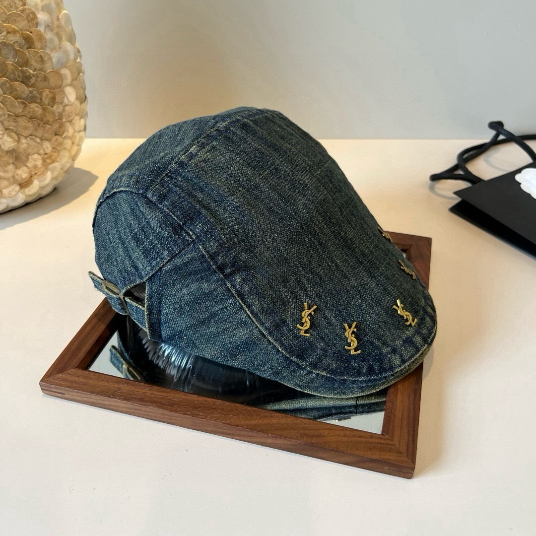 💕圣罗兰复古风前进鸭舌帽，高级百搭，头围57cm