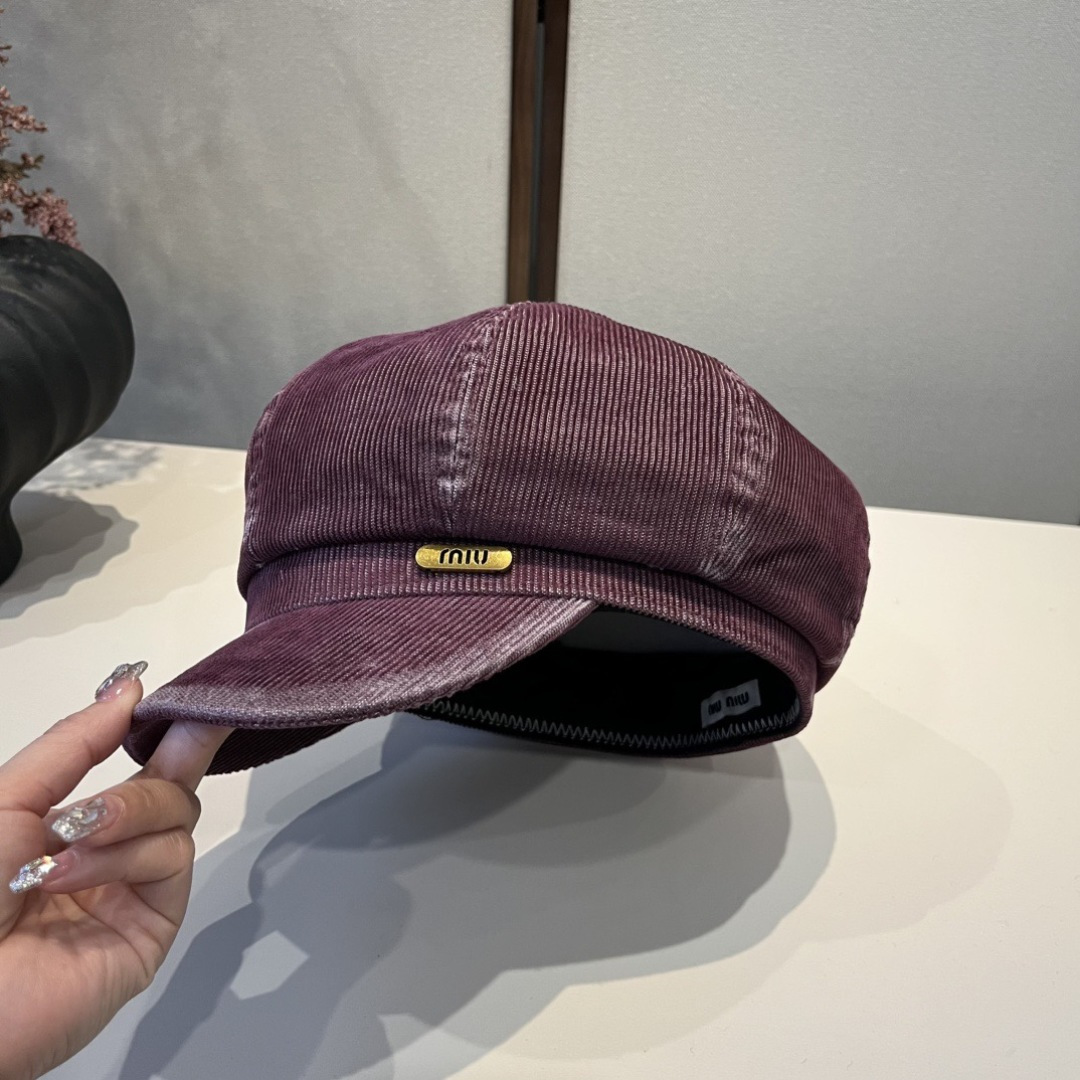💕miumiu缪缪新款鸭舌画家帽，头围57cm