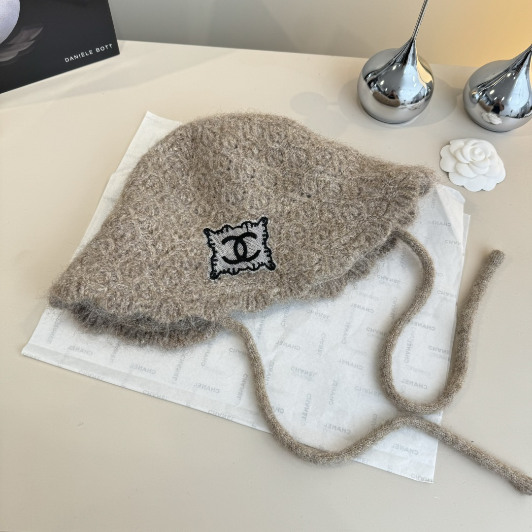 💕香奈儿新款针织渔夫帽，头围57cm