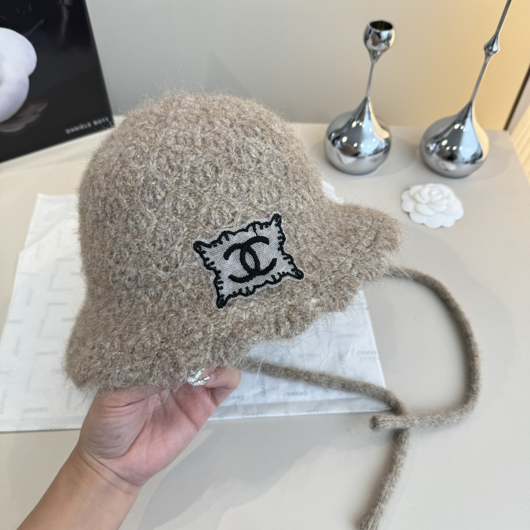 💕香奈儿新款针织渔夫帽，头围57cm