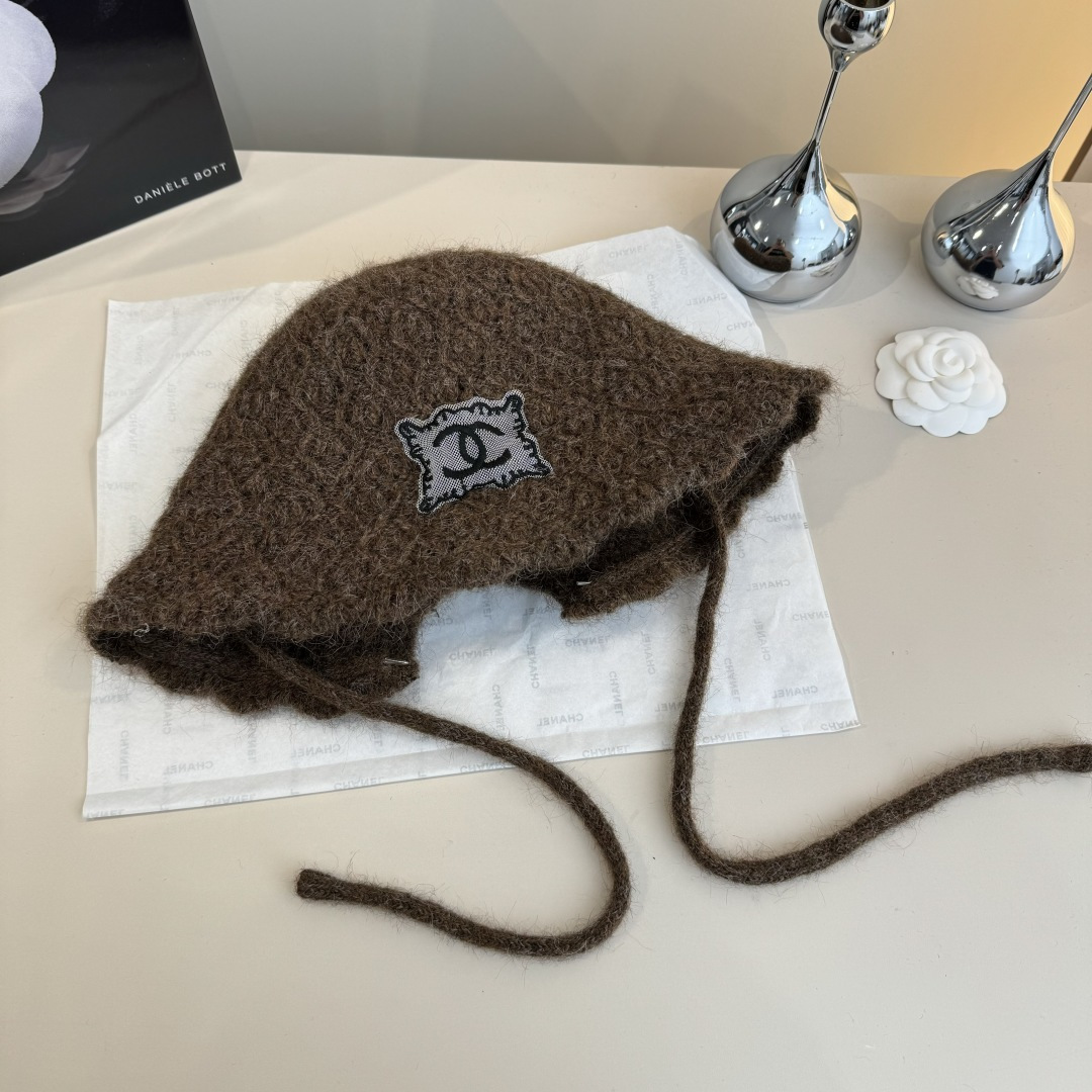 💕香奈儿新款针织渔夫帽，头围57cm