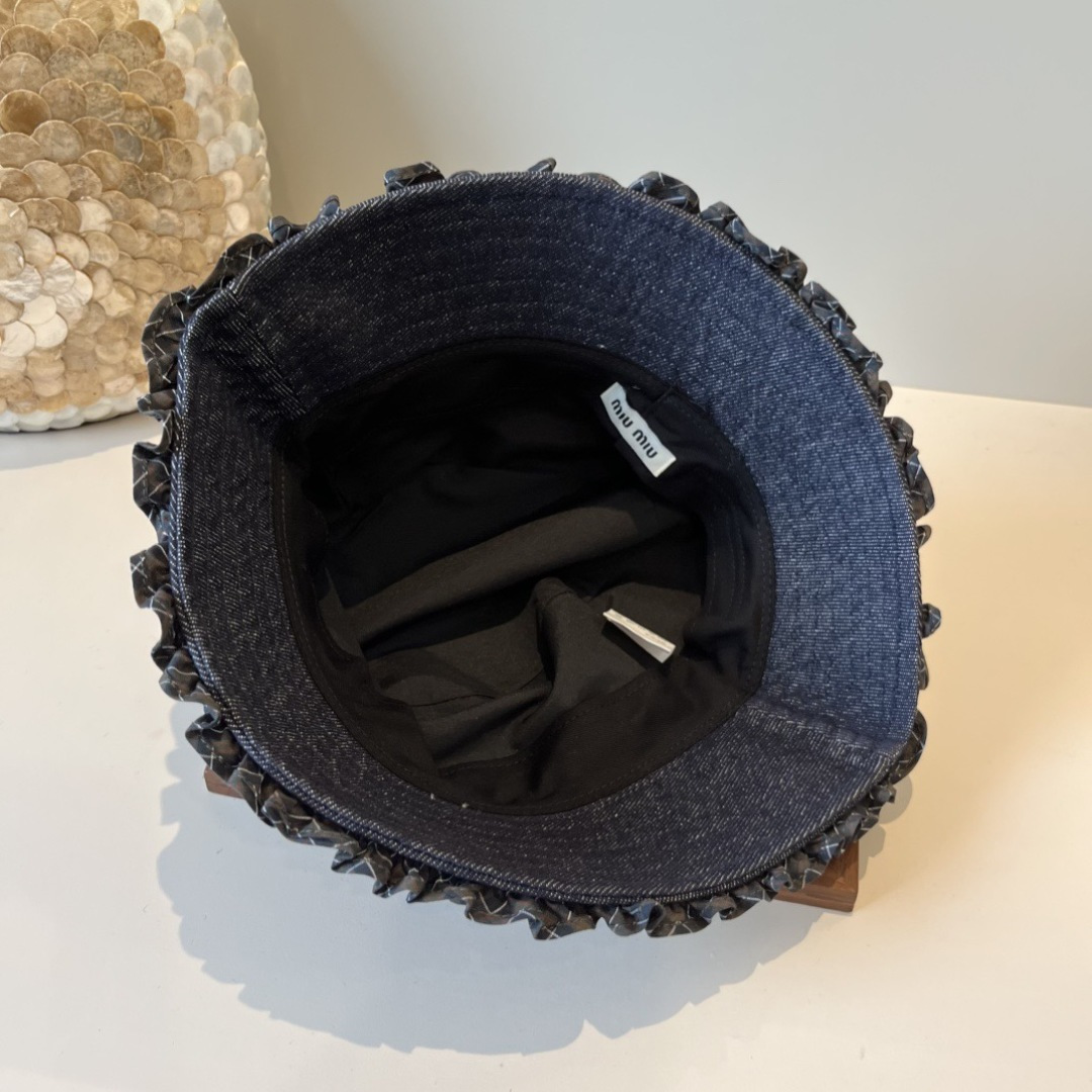 💕miumiu缪缪新款牛仔渔夫帽，头围57cm