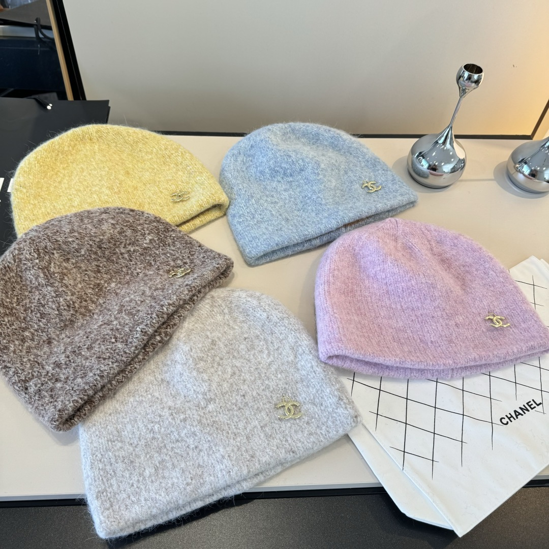 💕Chanel香奈儿羊毛毛线帽，百分百羊毛🦙面料，头围57cm