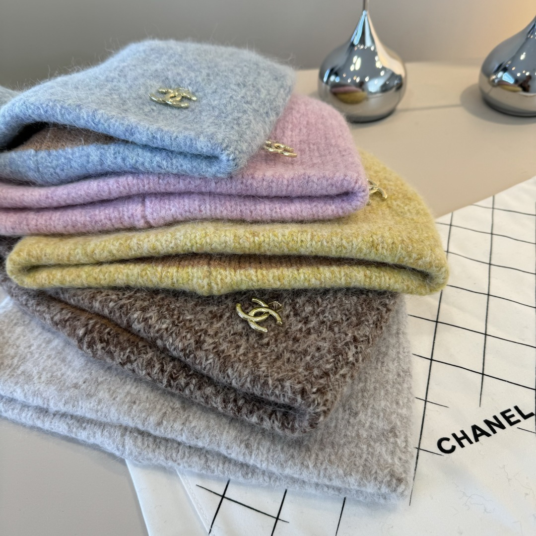 💕Chanel香奈儿羊毛毛线帽，百分百羊毛🦙面料，头围57cm
