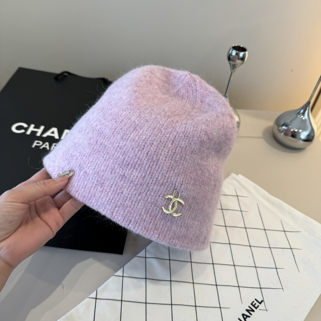💕Chanel香奈儿羊毛毛线帽，百分百羊毛🦙面料，头围57cm