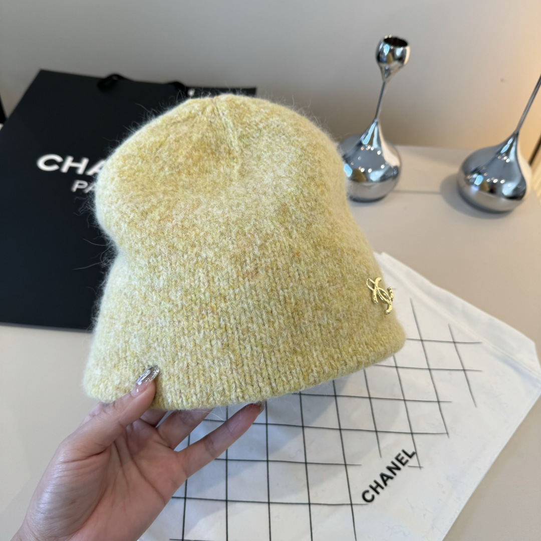 💕Chanel香奈儿羊毛毛线帽，百分百羊毛🦙面料，头围57cm