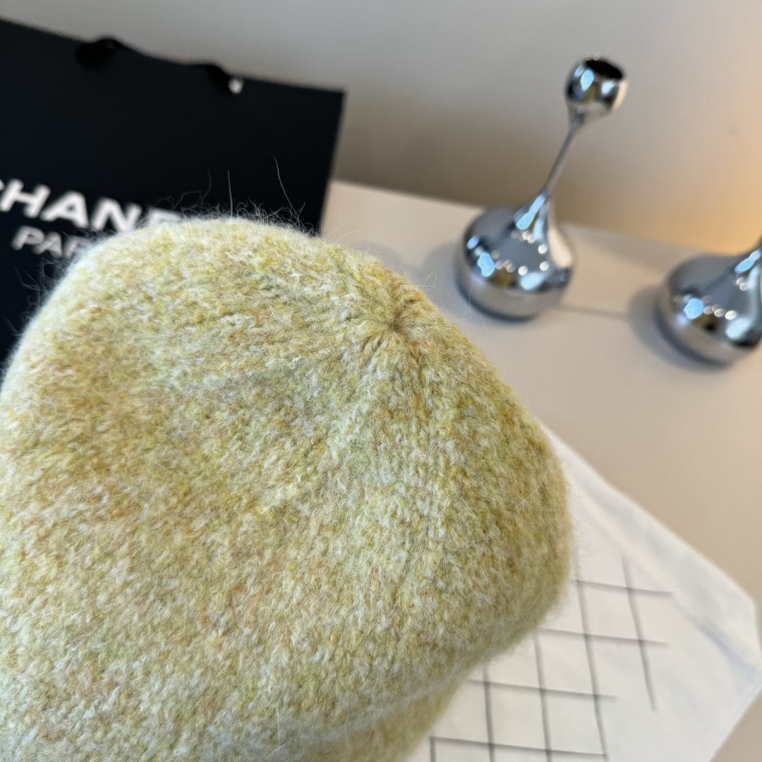 💕Chanel香奈儿羊毛毛线帽，百分百羊毛🦙面料，头围57cm