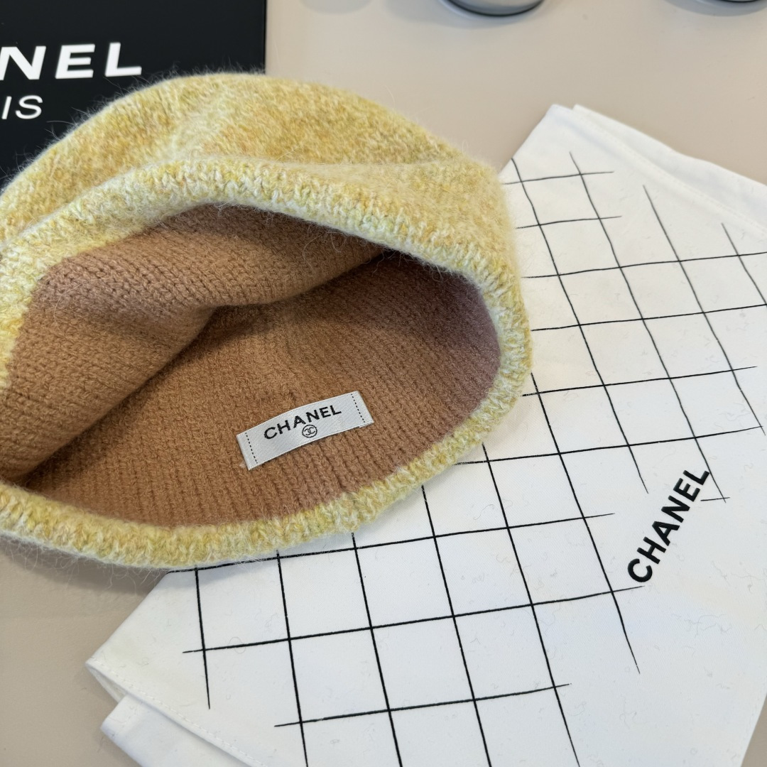💕Chanel香奈儿羊毛毛线帽，百分百羊毛🦙面料，头围57cm
