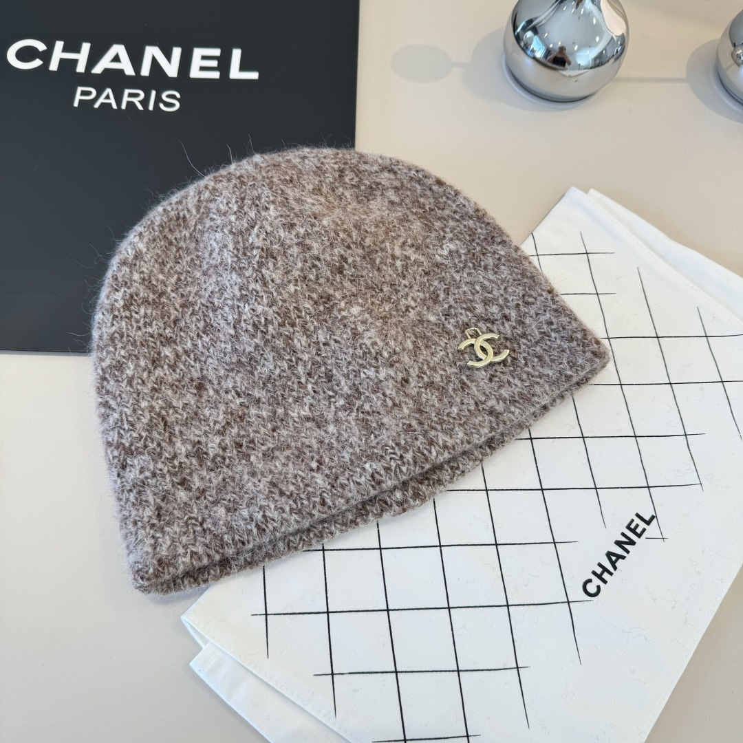 💕Chanel香奈儿羊毛毛线帽，百分百羊毛🦙面料，头围57cm