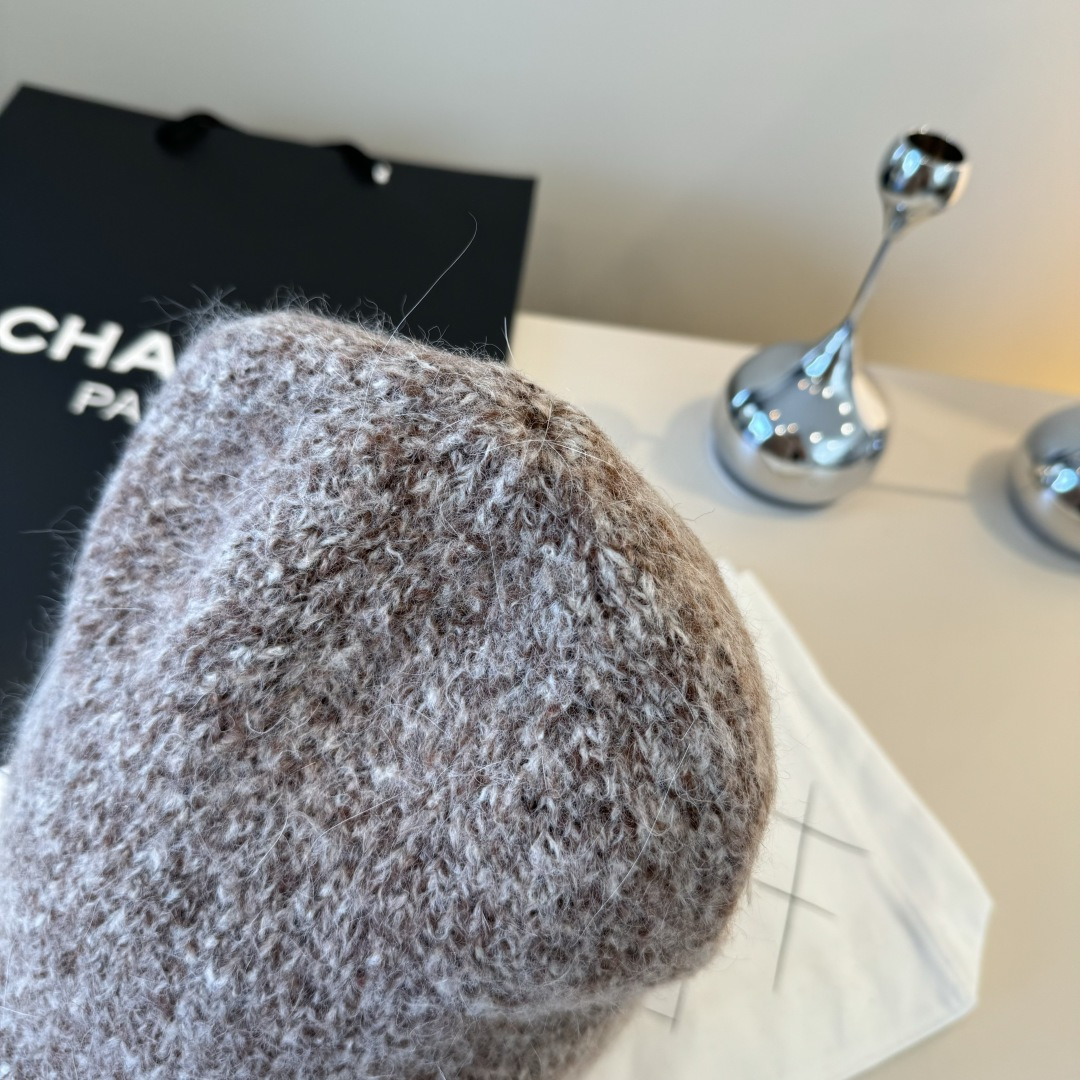 💕Chanel香奈儿羊毛毛线帽，百分百羊毛🦙面料，头围57cm