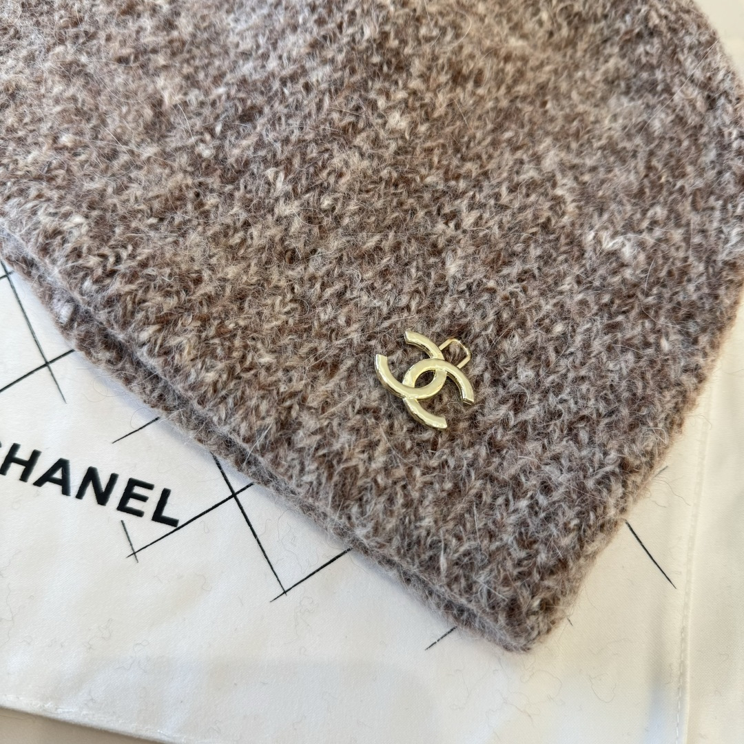 💕Chanel香奈儿羊毛毛线帽，百分百羊毛🦙面料，头围57cm