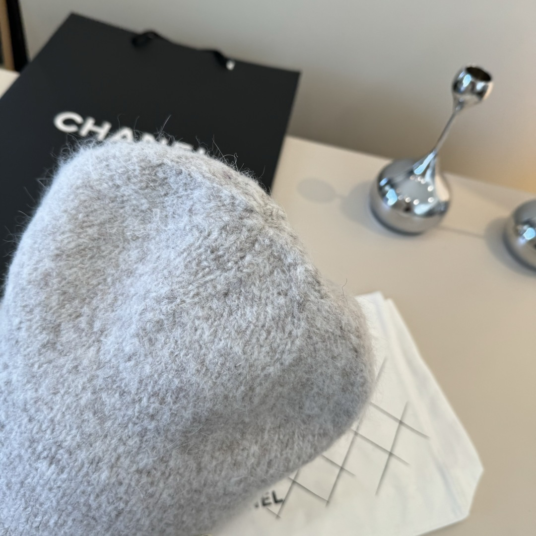 💕Chanel香奈儿羊毛毛线帽，百分百羊毛🦙面料，头围57cm