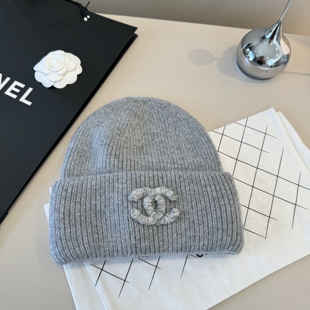 💕Chanel香奈儿新款毛线帽，加厚面料