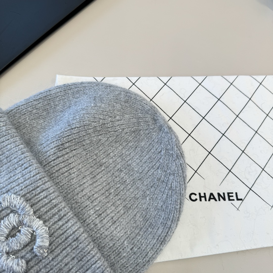 💕Chanel香奈儿新款毛线帽，加厚面料