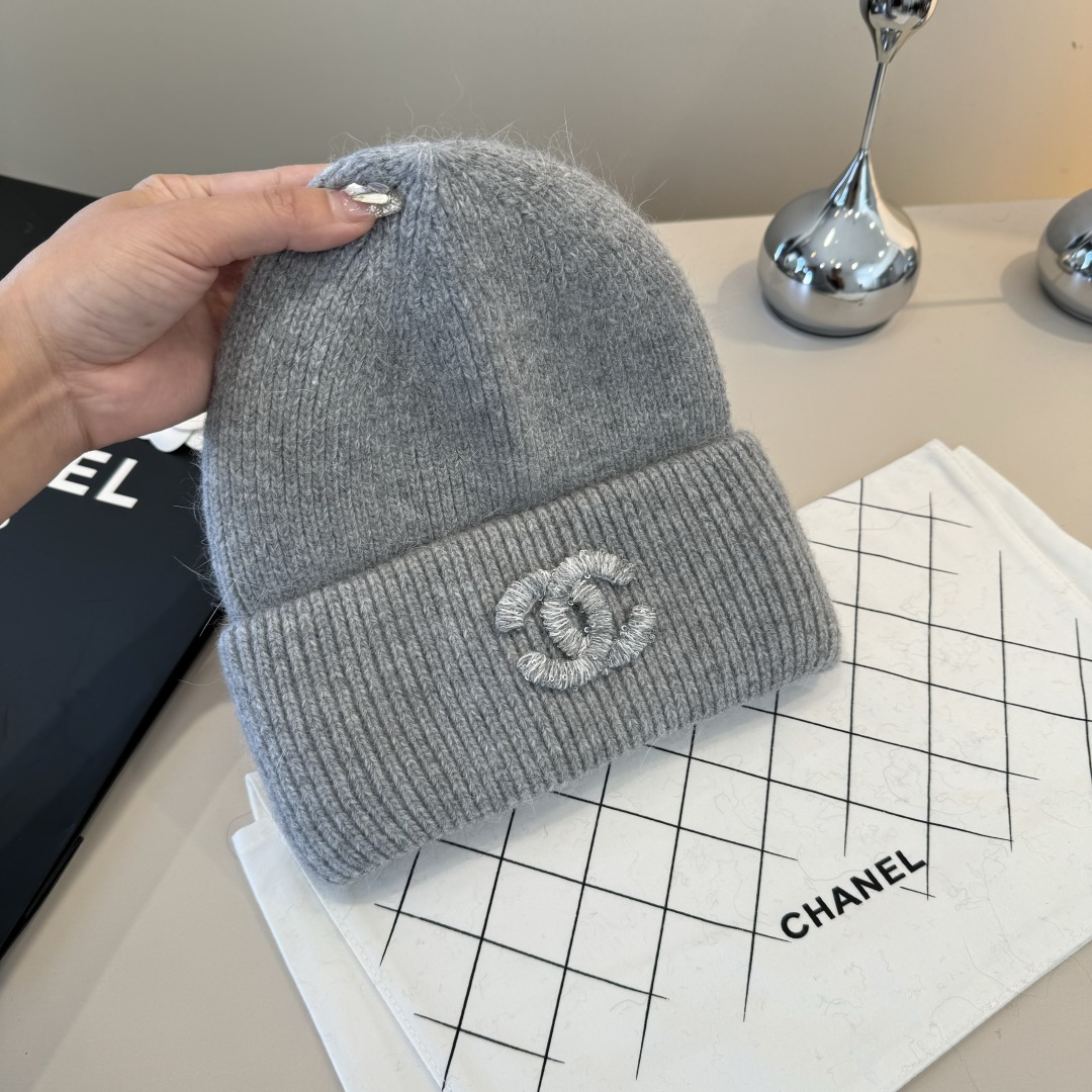 💕Chanel香奈儿新款毛线帽，加厚面料