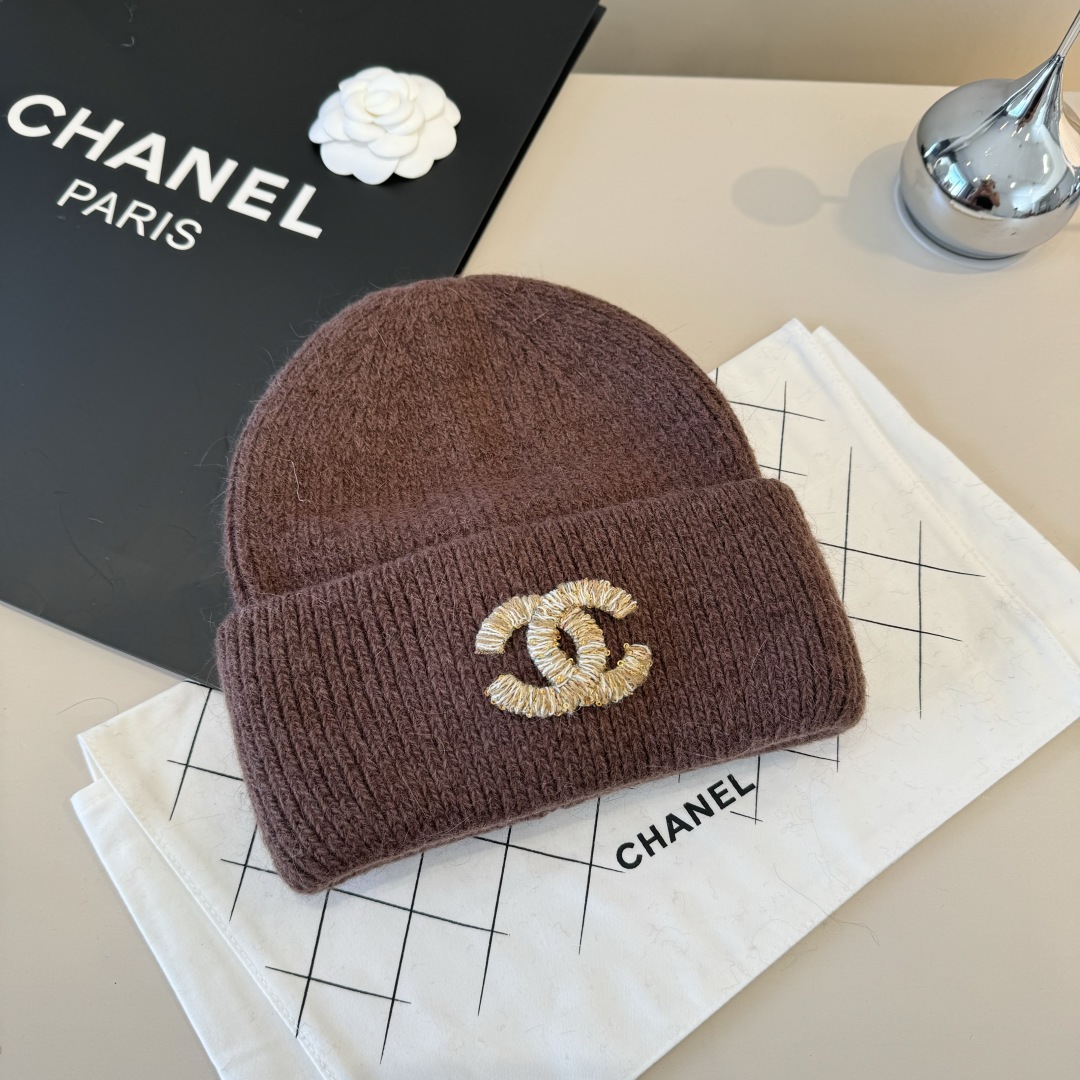 💕Chanel香奈儿新款毛线帽，加厚面料