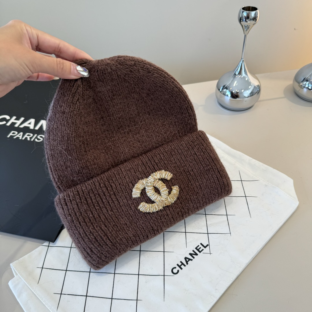 💕Chanel香奈儿新款毛线帽，加厚面料